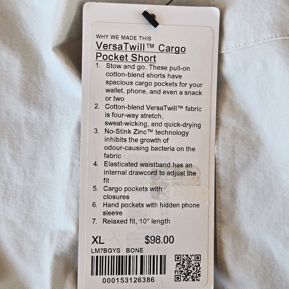 Lululemon Versa Twill Cargo Pocket Shorts Khaki Size Xl - Picture 8 of 11